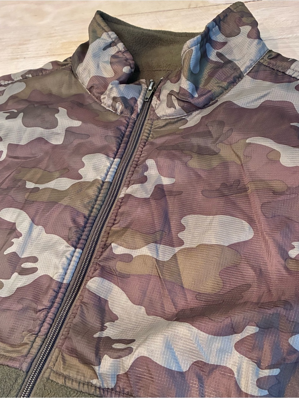 Preview International Camouflage Jacket in Olive & Brown